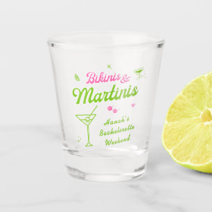 Pink Green Bikinis and Martins Bach Party Shot Glass