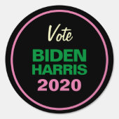 Pink Green Black BIDEN HARRIS 2020 Retro Yard Sign (Front)