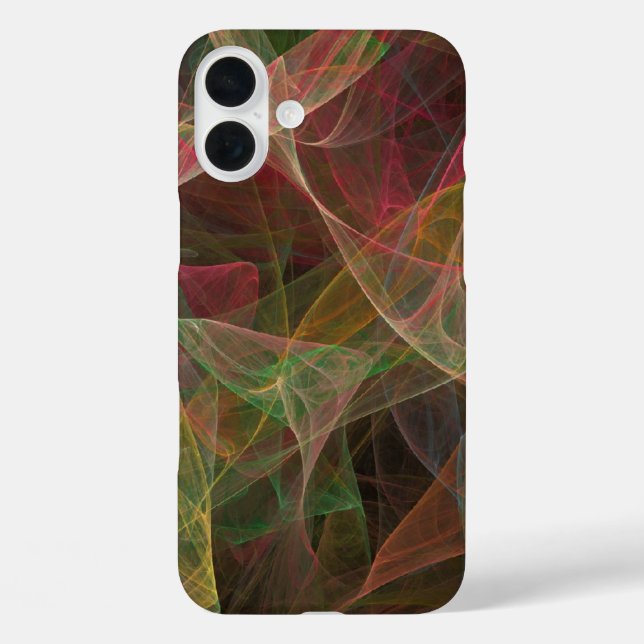 Pink, Green & Black Fractal -adjusts for all cases (Back)