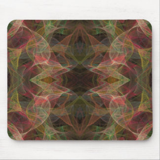 Pink, Green & Black Fractal Mousepad