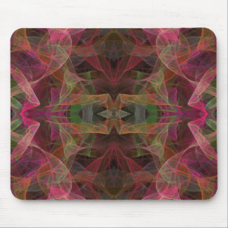 Pink, Green & Black Fractal Mousepad