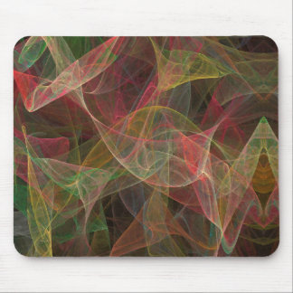 Pink, Green & Black Fractal Mousepad