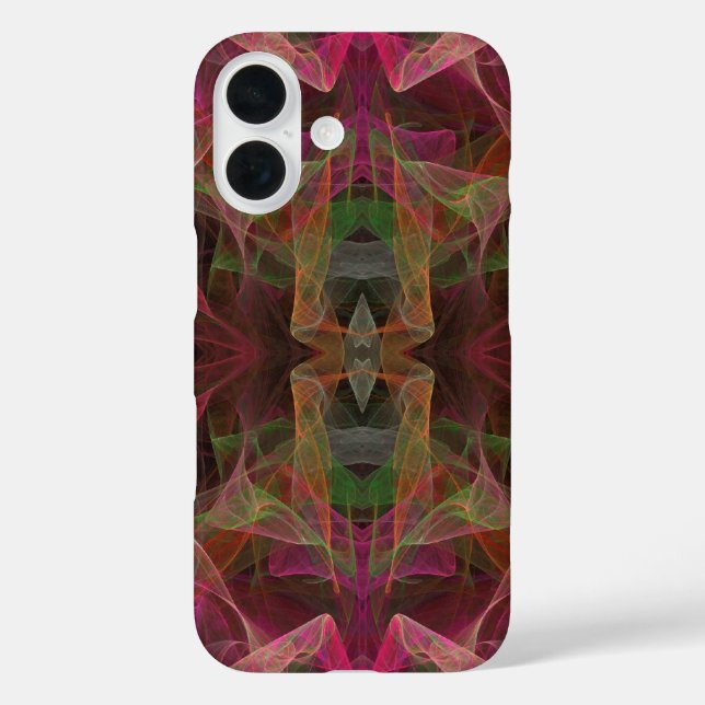 Pink, Green & Black Fractal phone Case (Back)