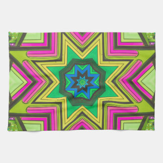 Pink Green Blue Abstract Kitchen Towel