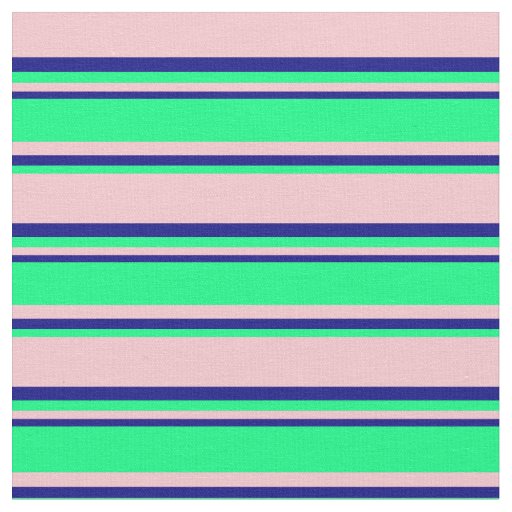 Pink, Green & Blue Colored Lined/Striped Pattern Fabric