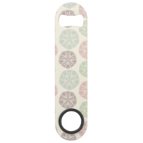 Pink green blue pastel color mandala pattern bar key