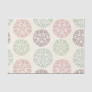 Pink green blue pastel color mandala pattern tissue paper