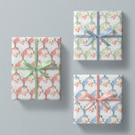 Pink Green Blue Vintage Santa Retro Christmas Gift Wrapping Paper Sheets<br><div class="desc">Three sheet color variety pack holiday gift wrapping paper,  featuring a charming retro Christmas Santa Claus graphic winking,  with a pastel recolored hat. one sheet each of blush pink,  mint green,  and powder blue</div>