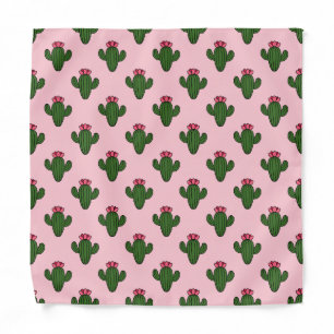 Pink Green Cactus Baby Bib Bandana