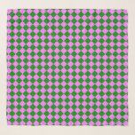 Pink Green Checker Diamond Pattern Scarf<br><div class="desc">Pink Green Checker Diamond Pattern Scarf</div>