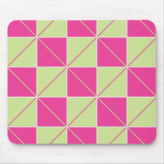 Pink & Green Checkerboard Argyle Mouse Pad