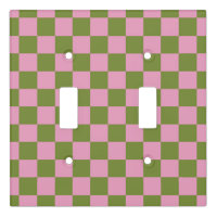 Pink Green Checkered Gingham Pattern