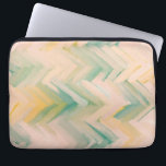 Pink green chevron. Modern abstract geometric line Laptop Sleeve<br><div class="desc">Pink green abstract chevron laptop sleeve.</div>