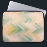 Pink green chevron. Modern abstract geometric line Laptop Sleeve<br><div class="desc">Pink green abstract chevron laptop sleeve.</div>
