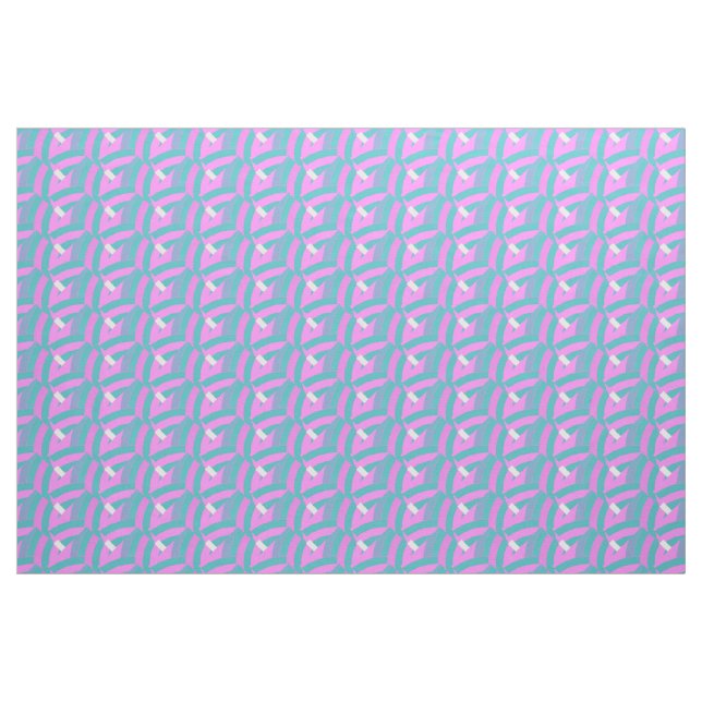pink/green chic contemporary chevrons fabric (Yard)