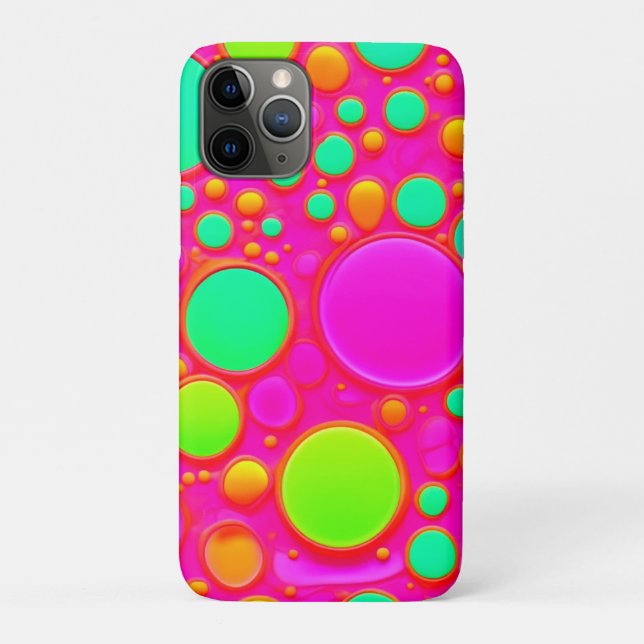 Pink & Green Circles Case-Mate iPhone Case (Back)