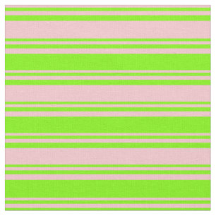 Pink & Green Colored Striped/Lined Pattern Fabric