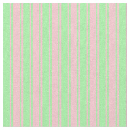 Pink & Green Colored Stripes Fabric