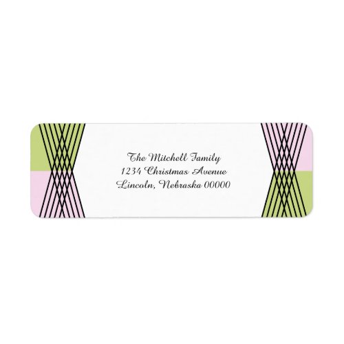 Pink Green Colorful Deco Address Labels