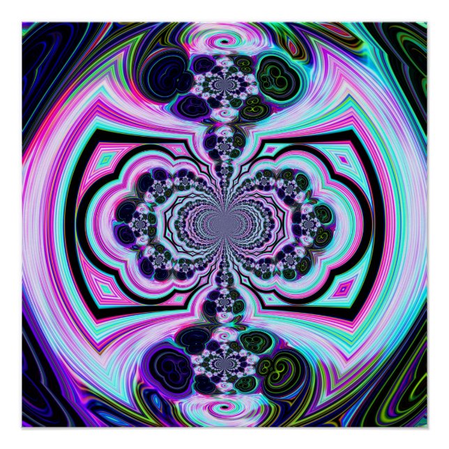 Pink Green Cosmic Spectacular Perfect Poster (Front)