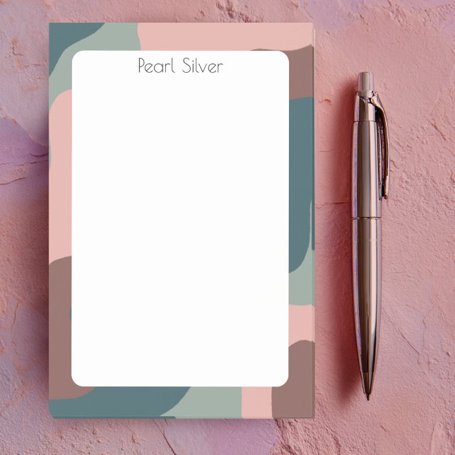 Pink Green Curve CUSTOM Chic Monogram Personalized Post-it Notes (Pink Green Curve CUSTOM Chic Monogram Personalized Post-it Notes
)