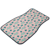 Pink Green Cute Cactus Pattern Car Floor Mat | Zazzle