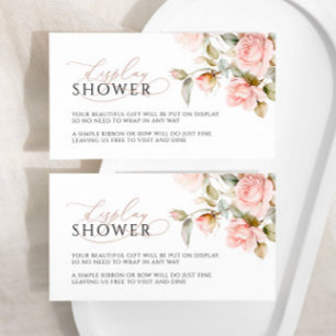 Pink & Green Display Shower Ticket Enclosure Card