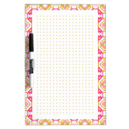 Pink Green Dot Grid BuJo College Girl Plan Planner Dry Erase Board