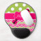 Pink Green Dots Chevron Ladybut Personalized