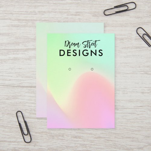 Pink Green Earring Display Card