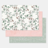 Rustic blue orange floral wrapping paper sheets, Zazzle in 2023