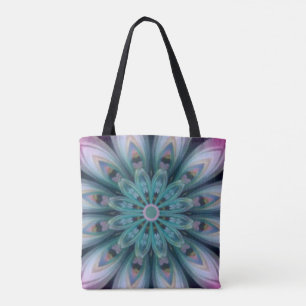 Pink & Green Flower Mandala Tote