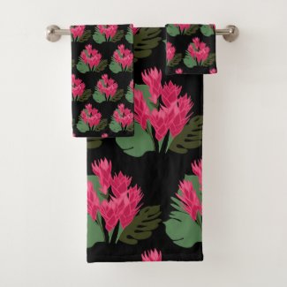 Pink Green Flowers
