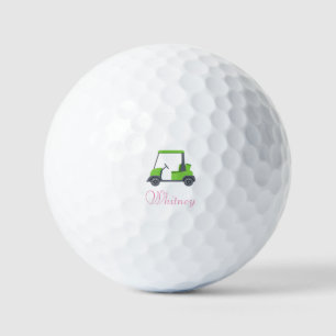  Pink Green Golf Cart Personalized  funny Balls