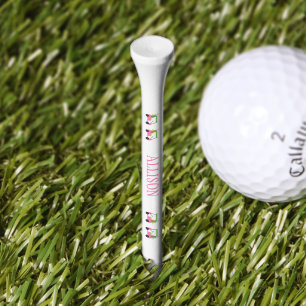 Pink & Green Golf Cart Personalized Tees