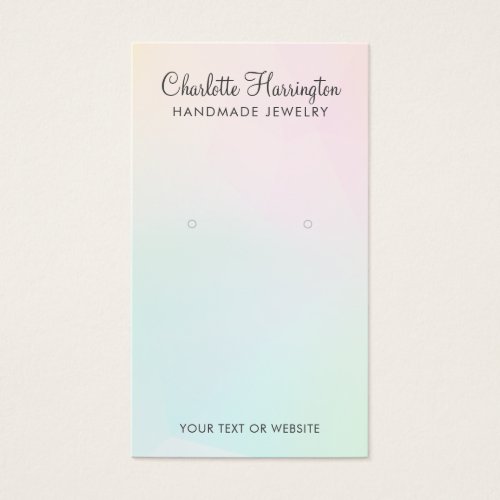 Pink Green Gradient Earring Jewelry Display Card