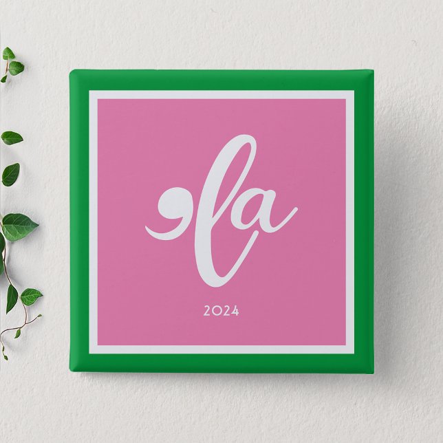 Pink Green Kamala 2024 Say Her Name  Button (Pink Green Kamala 2024 Say Her Name Button)