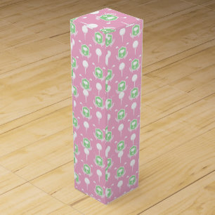Pink & Green Ladies Golf League Wine Box