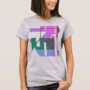 Pink Green Lavender Geometric Tribal Art Abstract T-Shirt