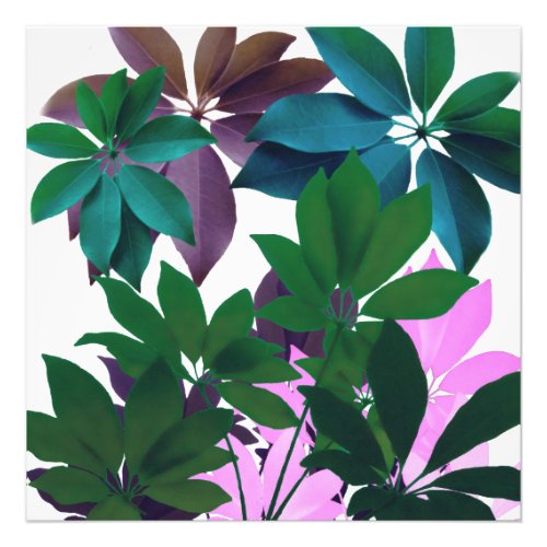 Pink  Green Leaf Art Professional Photo Paper