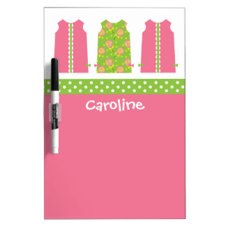 Pink & Green Lollipop Shift Dress Dry Erase Board