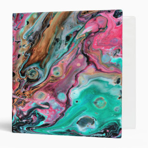 Pink & Green marble 3 Ring Binder