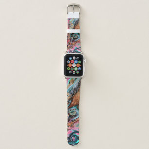 Pink & Green marble Apple Watch Band