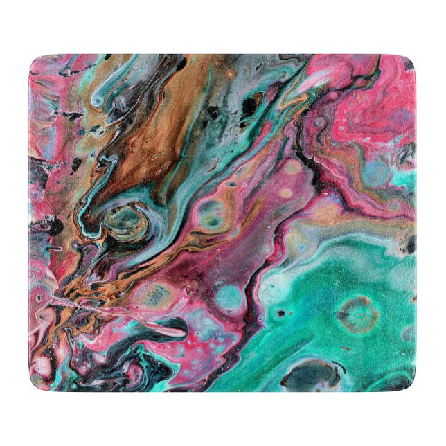 Pink & Green marble  Cutting Board (Front)