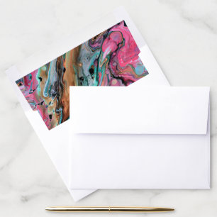 Pink & Green marble  Envelope Liner