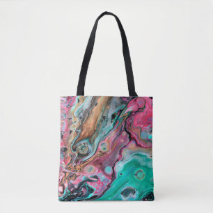 Pink & Green marble  Tote Bag