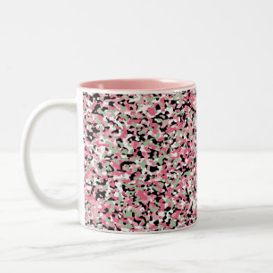 Pink & Green Micro Camo Pattern Mug