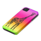 Pink & Green Neon Giraffe Case-Mate iPhone Case (Bottom)