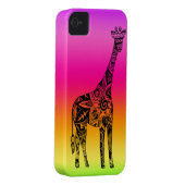 Pink & Green Neon Giraffe Case-Mate iPhone Case (Back/Right)