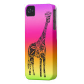 Pink & Green Neon Giraffe Case-Mate iPhone Case (Back Left)
